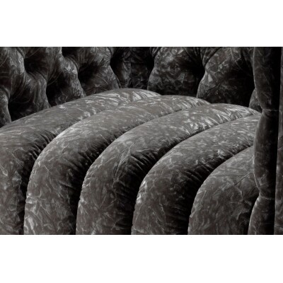 KIITH(キース)ボタン絞り　ソファー　グレー【配送不可地域：離島・沖縄県】