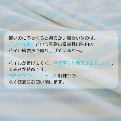 ふんわり軽くてあったかい　karu-ket　アイスブルー