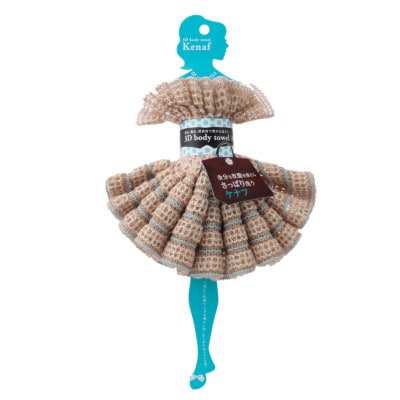 橋本市 オブ・コスメティックス 3Dボディタオル・ケナフ 1個