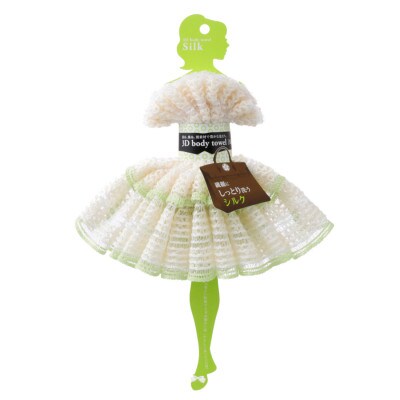 橋本市 オブ・コスメティックス 3Dボディタオル・シルク 1個