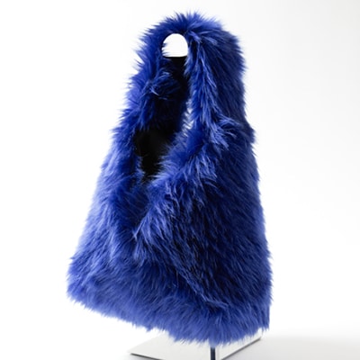 OKADA TEXTILE おさんぽエコファーバッグ ロイヤルブルー