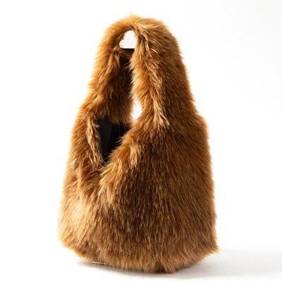OKADA TEXTILE おさんぽエコファーバッグ　ブラウン