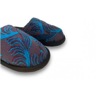 NAKAYA KINKAZAN TEXTILE  金華山スリッパ　フェザー　ブルー　1足