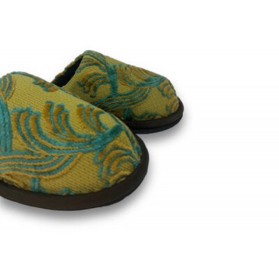 NAKAYA KINKAZAN TEXTILE  金華山スリッパ　フェザー　イエロー 1足