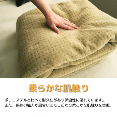 あったかボリューム毛布「ぽかぽか日和」ベージュ