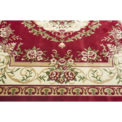 絨毯 ラグマット 2畳 正方形 200×200 洗える プレミアムローズ エンジ