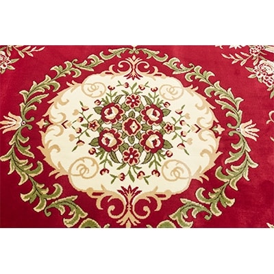 絨毯 ラグマット 3畳 長方形 250×200 洗える 厚手プレミアムローズ エンジ