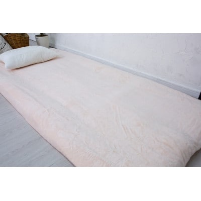 ワンタッチシーツ 敷毛布 シングル アクリル 布団用 洗える 全周ゴム付 ピンク