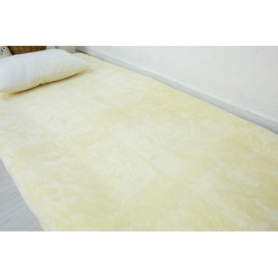 ワンタッチシーツ 敷毛布 シングル アクリル 布団用 洗える 全周ゴム付 ベージュ