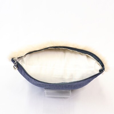 OKADA TEXTILE ミニエコファークッション(ベージュ)