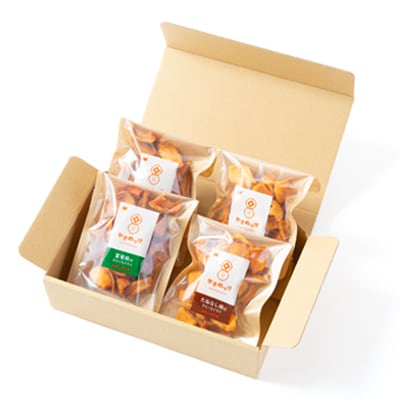 柿のドライフルーツ　味の食べ比べセット(ひらたねなし柿100g×2袋　富有柿100g×2袋)