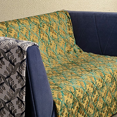 金華山織カバーリングシリーズ(フェザー)ソファカバー 3人掛け  イエロー系