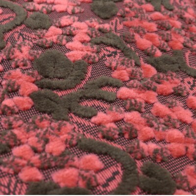 金華山織スリッパ　1足　クローバー　レッド　