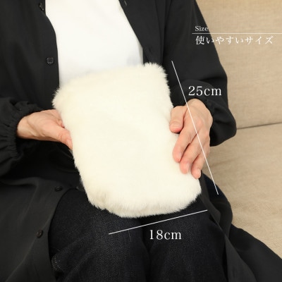 ショルダーバッグ  フェイクファー レディース スマホポケット F-2925 白