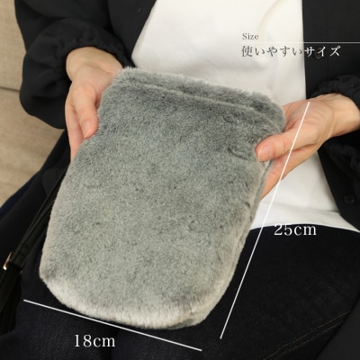 ショルダーバッグ  フェイクファー レディース FE9013  スマホポケット グレー