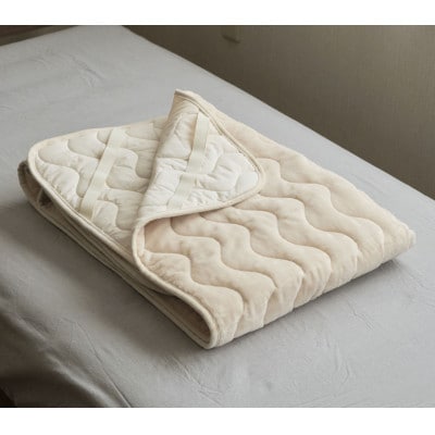 天然の抗菌・消臭剤「柿渋」使用 mayu-ket premium 敷きパッド ライトベージュ