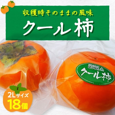 今のこの時期に!?冷蔵富有柿(クール柿)2Lサイズ18個入り【配送不可地域：離島】