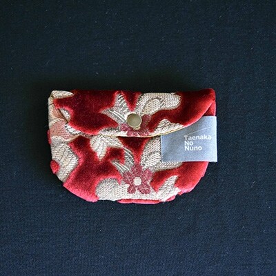 半円ポーチ【タエナカノヌノ】レッド