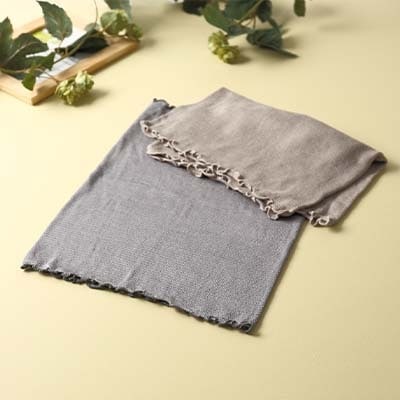 和歌山県産シルク腹巻き2枚セット　シルバー・サンドベージュ