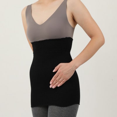 和歌山県産プレミアムシルク腹巻き　ブラック