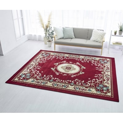 絨毯 ラグマット 3畳 長方形 250×200 洗える 厚手 プエブロ エンジ