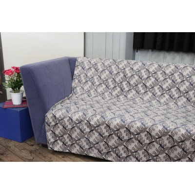 金華山織カバーリングシリーズ(フェザー)ソファカバー 3人掛け グレー系
