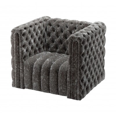 KIITH(キース)ボタン絞り　ソファー　グレー【配送不可地域：離島・沖縄県】