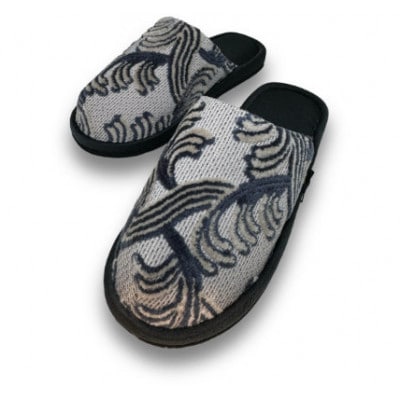 NAKAYA KINKAZAN TEXTILE  金華山スリッパ　フェザー　グレー 1足