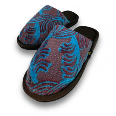 NAKAYA KINKAZAN TEXTILE  金華山スリッパ　フェザー　ブルー　1足