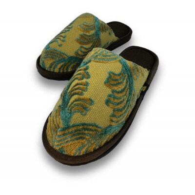 NAKAYA KINKAZAN TEXTILE  金華山スリッパ　フェザー　イエロー 1足