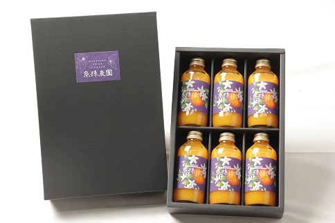 糸孫農園の100％みかんジュース「糸孫100」180ml 6本ギフトセット（A1043-1）