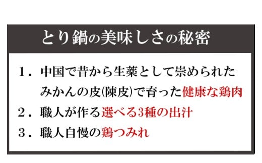 【紀の国みかんどり使用】鶏鍋2～3人前セット(A1118-1)