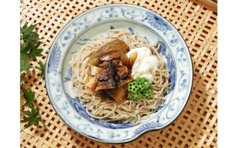 鮎甘露煮の蕎麦セット（温そば・冷やしとろろそば各2人前）(A629-2)