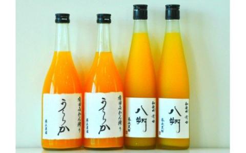 有田みかん搾り「うららか」＆八朔ジュースセット（計4本）(A294-1)