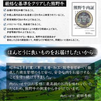 黒毛和牛100％希少なブランド熊野牛ハンバーグ（150ｇ×6個）(A663-1)
