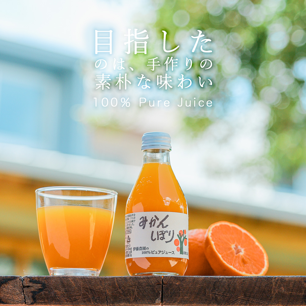 伊藤農園 100%ピュアジュース みかんしぼり180ml×12本（A651-3）