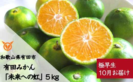 【10月お届け】◇極早生◇有田みかん「未来への虹」5kg（A1035-1）