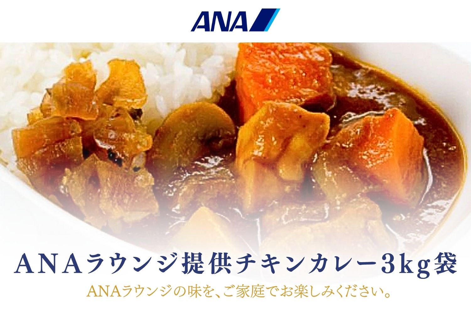 ANAラウンジ提供食販売 オリジナルチキンカレー　3kg袋（A1056-1）