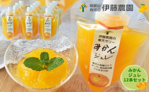 523.ピュアフルーツ寒天ジュレ ドリンクタイプ　温州みかん12本セット(A523-3)