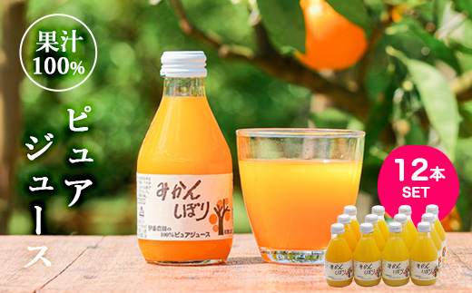 伊藤農園 100%ピュアジュース みかんしぼり180ml×12本（A651-3）