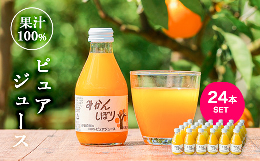 伊藤農園 100%ピュアジュース みかんしぼり180ml×24本（A652-3）