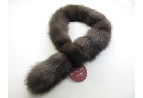 【0214-1】毛皮の王様 ロシアンセーブルストレートマフラー