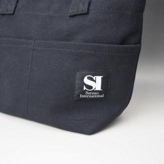 【1095-1】伝統に培われた技術!　倉敷帆布前面ポケットミニトート 黒色