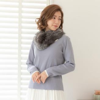 【0866】フィンランド産SAGAフォックスカラー　シルバーフォックス