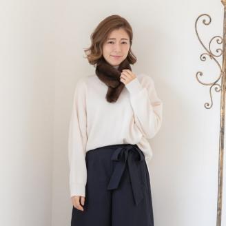 【0981-1】毛皮の宝石 NAFAミンクDFチョーカー　ブラウン