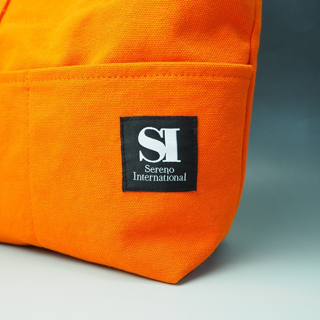 【1095-2】伝統に培われた技術!倉敷帆布前面ポケットミニトート オレンジ