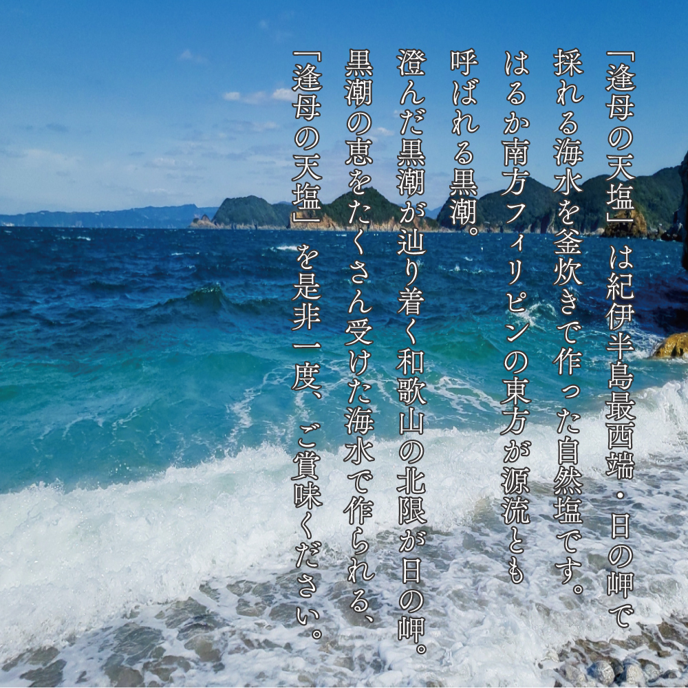 【1259-1】手作り天然塩　【逢母の天塩】200g×2パック