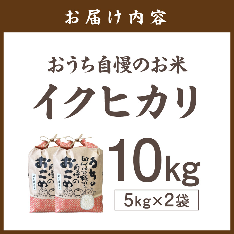 【1297】おうち自慢のお米　イクヒカリ10kg