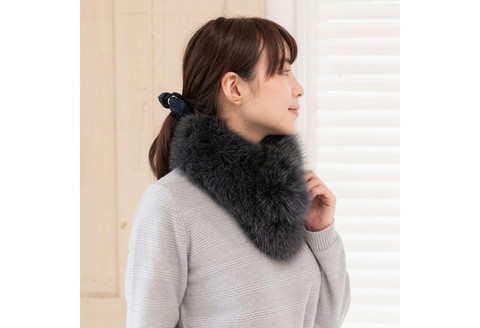 【0218-2】フィンランド産SAGAフォックスチョーカー ダークグレー