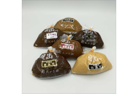 【0679-4】天田屋　味噌詰め合わせ（500ｇ×6種類＝3.0ｋｇ）